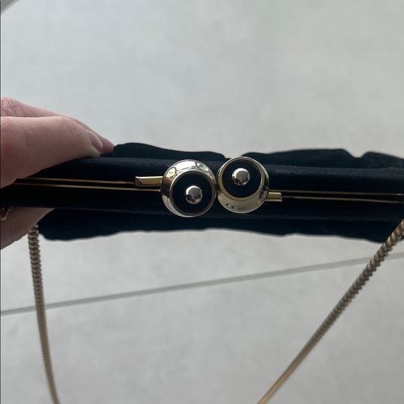 Elegant Black velvet Evening chain bag